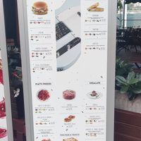 Food menu at Lemontree in Stresa