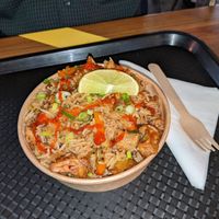 Vegan soya 'meat' curry at Ayubowan Street Food - Sheffield in Sheffield