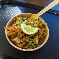 Vegan noodle dish at Ayubowan Street Food - Sheffield in Sheffield
