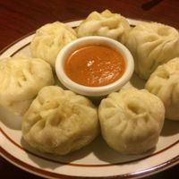 Veggie-filled momo dumplings (vegan) at House of Tibet in Salt Lake City