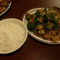 Veggies and tofu (vegan) at House of Tibet in Salt Lake City