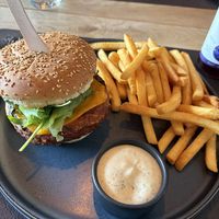 Vegan cheese burger   at Restaurant Kaerajaan in Tallinn