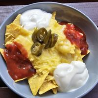 Vegan nachos at Rylstone Tea Gardens in Shanklin