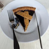 Italian cake (more like blueberry pie) at Bar Ti Amo in Atlanta