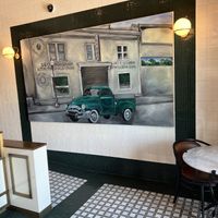 One table inside to sit and eat  at Twelvemonth Bakehouse in Burlingame