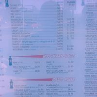 Leaf symbol means vegan at Sushi Groove in Salt Lake City