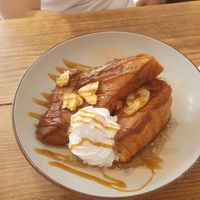 French toast  at The Pie Box Cafe in Cardiff