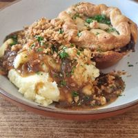 Guinness and beef pie at The Pie Box Cafe in Cardiff