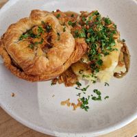 Bbq jackfruit pie at The Pie Box Cafe in Cardiff