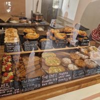 The display of items at The Pie Box Cafe in Cardiff