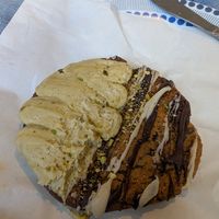 Pistachio and chocolate cookie. at The Pie Box Cafe in Cardiff