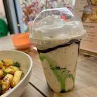 Choc chip mint milkshake - amazing!!! 🤩  at The Pie Box Cafe in Cardiff