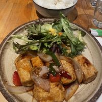 Teriyaki tofu (comes without rice on dinner menu)  at Kura Kura Japanese Dining in Haymarket