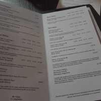 Vegan options marked in wine list at The Priory Hotel in Beauly