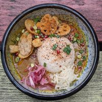 vegan rice with tofu and lotus root at GOKIO Bros. in Frankfurt