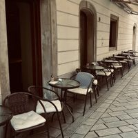 Outside seating   at VegaNana in Bratislava