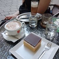 Chai, coffee and traditional Slovakian cake at VegaNana in Bratislava