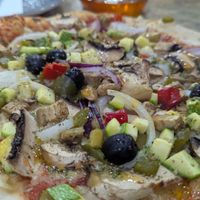 Vegan pizza at Hipopótamo in Gran Canaria