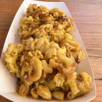 Vegan Mac and cheeze   at Leaf Over Beef in Los Angeles