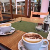 Cappuccino met oatmilk  at The Gallery Restaurant in Isle Of Mull