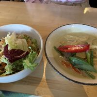 Vegan fried rice and Thai green curry  at Tiger Rock  in Liverpool