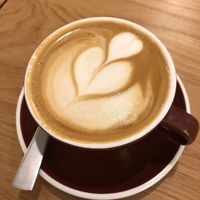 Pea milk flat white at Utopia  in Geneva