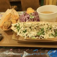 Original version. Comes with Miso Soup, Vegan cheese and green onions ¥100 extra each. at OKO Takoyaki in Osaka