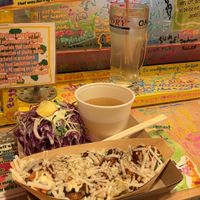 Spicy Takoyaki w/ vegan cheesee  at OKO Takoyaki in Osaka
