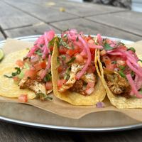 Cauliflower tacos at Backyard At The Alex in Alexandria