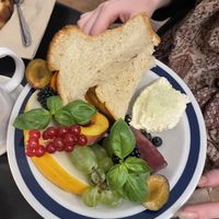 fruit platter with brioche  at Sfera in Berlin