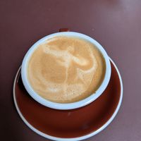 Cappuccino with pea protein milk: 2.5/5 tasted like black coffee, no foam at all. No latte art. Maybe worst cappuccino of my life. at Sfera in Berlin