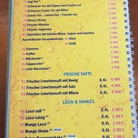 Menu 4 drinks at Veggie & Vega Trend in Berlin