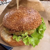 Veggie Burger - falafel - is vegan  at Burger Bar Secondi at Verudela in Pula