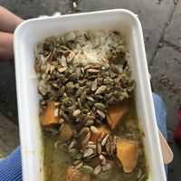 Thai green curry at Alpha Bar in Oxford