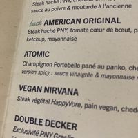 Menu   at PNY Burger - Nantes in Nantes