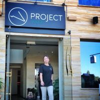 Cami, our wonderful waitress!!  at Project Vegan in Koblenz