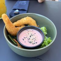 Vegane Shrimps mit Erdbeer-Chili Dip   at Project Vegan in Koblenz