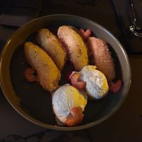 Banana and ice cream dessert at Project Vegan in Koblenz