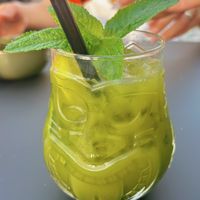 matcha cocktail  at Project Vegan in Koblenz