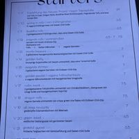 menu  at Project Vegan in Koblenz