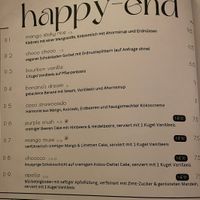 New dessert menu  at Project Vegan in Koblenz