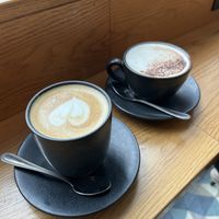 Latte and cappuccino with oat milkk  at WYLDE in Galway