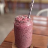 Corazón smoothie - DELICIOUS !  at Vegan Caribe in Bacalar