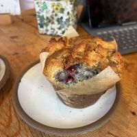 Vegan Berry muffin  at Harken Cafe in Charleston