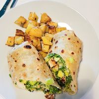 Vegan chicken Cobb salad made into a wrap at Vibe Vegan Bistro in Destin