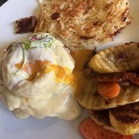 Crab cake Benedict   at Vibe Vegan Bistro in Destin