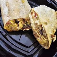 Breakfast burrito at Vibe Vegan Bistro in Destin