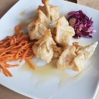 Wontons at XO Bar in Portland