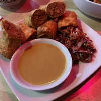 spring rolls with jackfruit!  at XO Bar in Portland