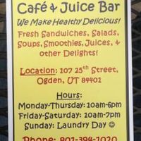 Information at A Good Life Cafe and Juice Bar in Ogden